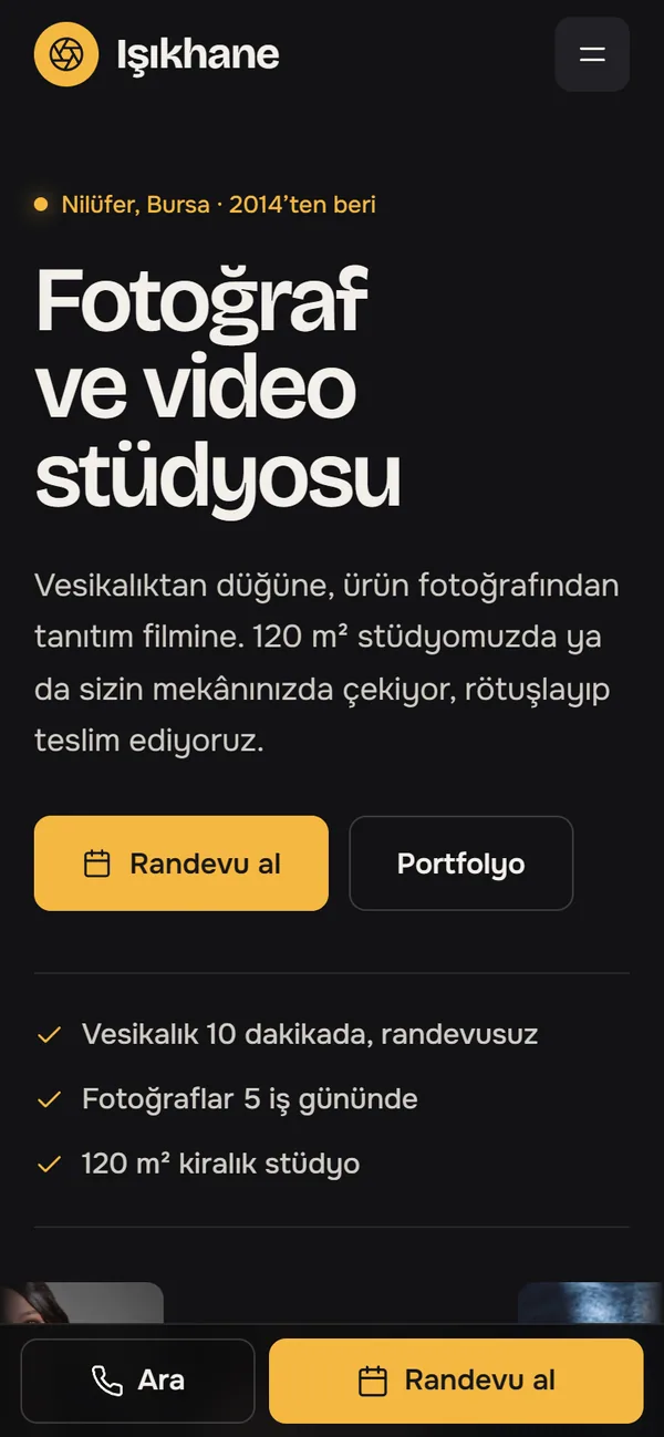 Hikari temasının ana sayfası, telefonda